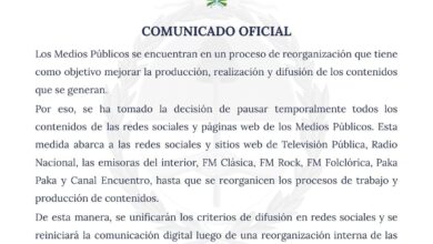 Photo of El Gobierno decidió suspender los contenidos de las redes sociales y páginas web de los Medios Públicos