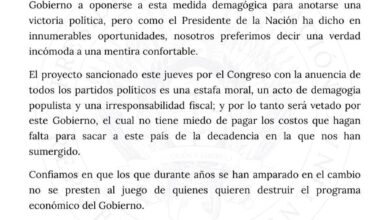 Photo of El Gobierno analiza judicializar la ley de movilidad jubilatoria si el Congreso revierte el veto presidencial: “Claramente es ilegal”